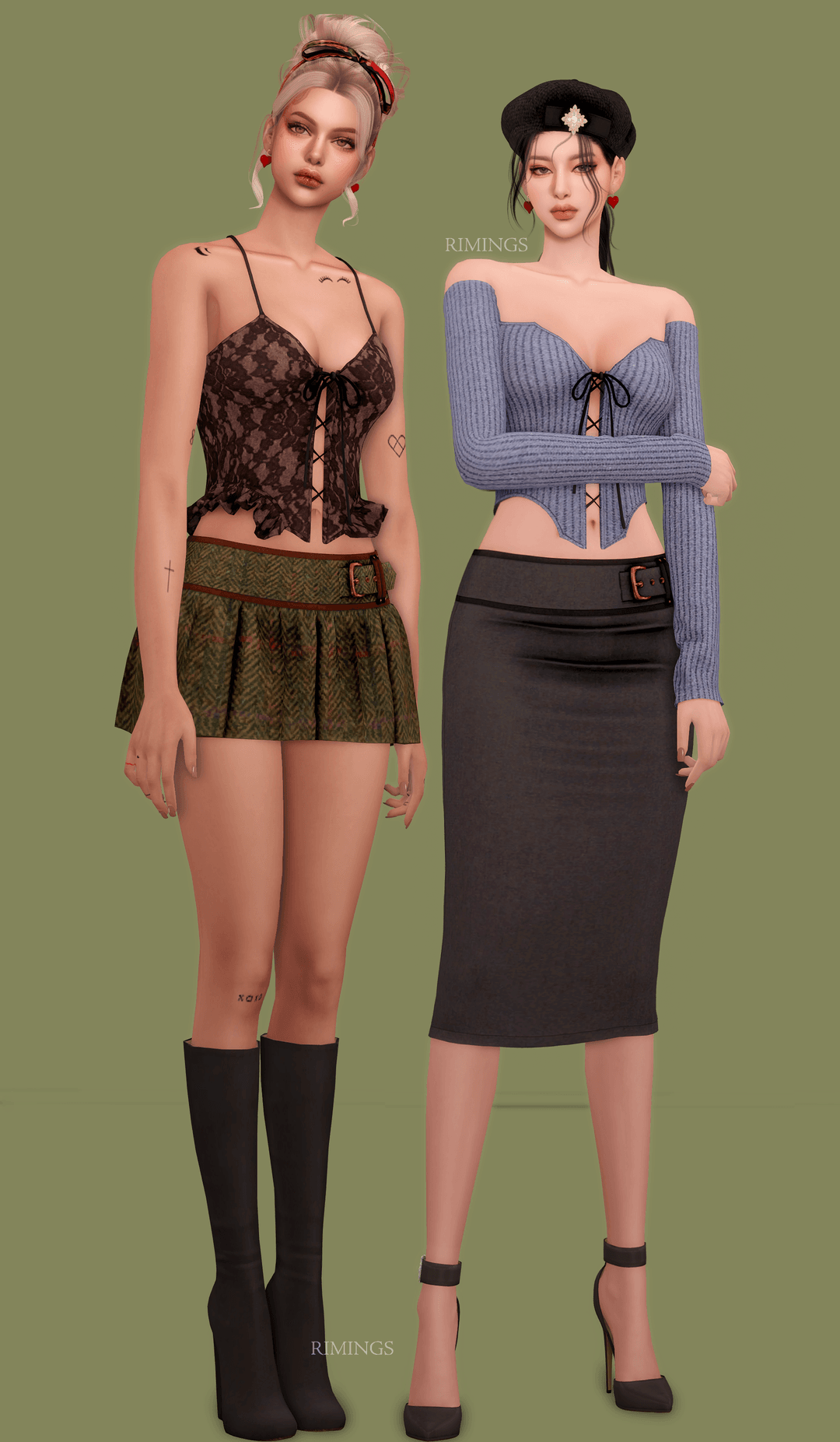 Галерея мода Сет одежды Vintage Feminine Set #2